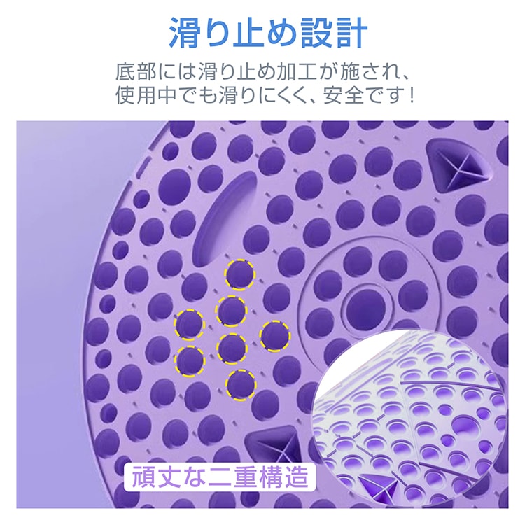 足つぼマット 足ツボマット 指圧ボード 55cm 円形 水洗い可能 磁石付き 滑りにくい フットマッサージ 足裏マッサージ フットケア 疲労軽減 ストレス解消 足痛み de166 - 画像 (9)