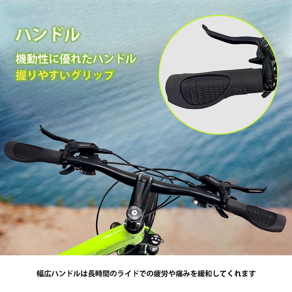 マウンテンバイク 自転車 26インチ 21段変速 シマノディスクブレーキ リアサスペンション ロック機能付き 2.0タイャ一 アルミ合金ベダル 複雜な路面 街乗り 都市 旅行 アウトドア 山 マウンテン KIK - 画像 (5)