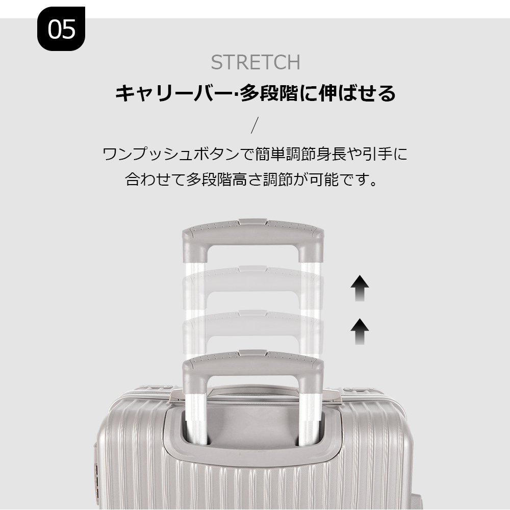 スーツケース キャリーケース 機内 軽量 拡張 超軽量 旅行 出張 ダイヤル式 フレームタイプ ダイヤルロック ダブルキャスター シンプル ビジネス バッグ B-07 - 画像 (9)